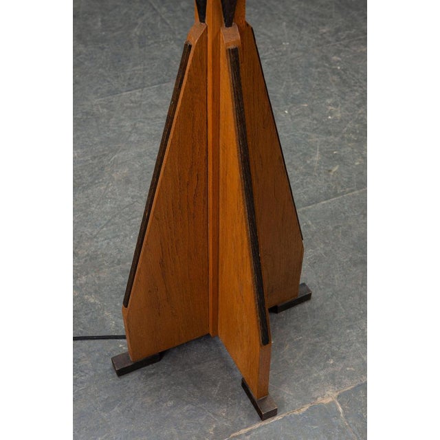 Brown Amsterdam School Standing Lamp, 1930s For Sale - Image 8 of 11
