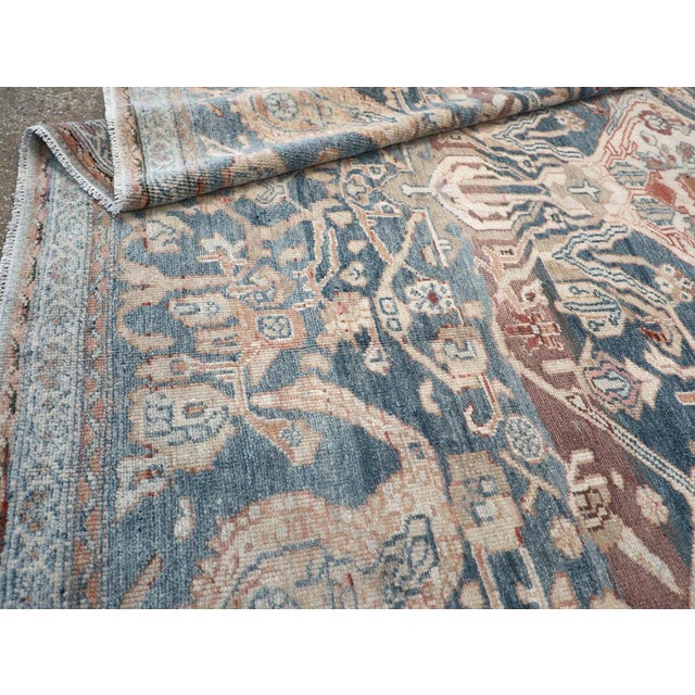 Slate Gray Galerie Shabab Collection Early 20th Century Persian Bakhtiari Carpet For Sale - Image 8 of 8