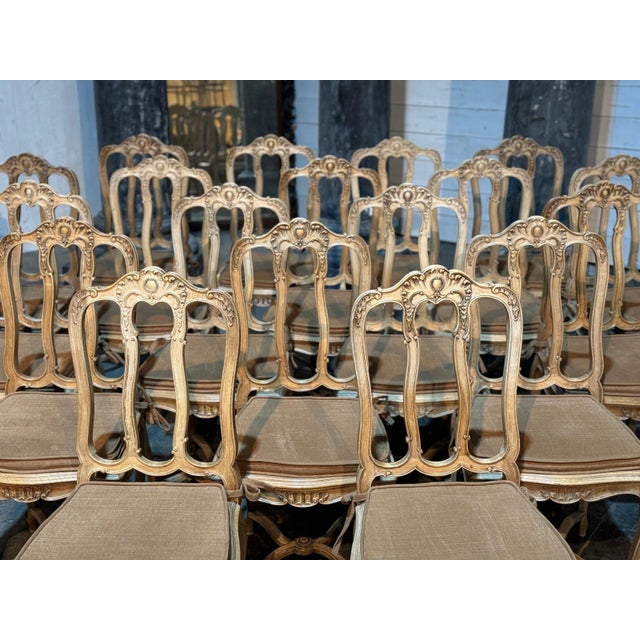 French Oak Farmhouse Dining Chairs, 1900s, Set of 18 For Sale - Image 13 of 18