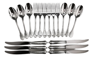 Soubise Dinner Service in Minerva Silver from Puiforcat, 1920s, Set of 18
