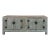 Distressed Light Teal Gray Low Doors Hardware Console Sideboard Cabinet For Sale