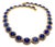 Bochic “Capri” Vintage Tanzanite & Diamond Necklace Set 18K Gold & Silver For Sale
