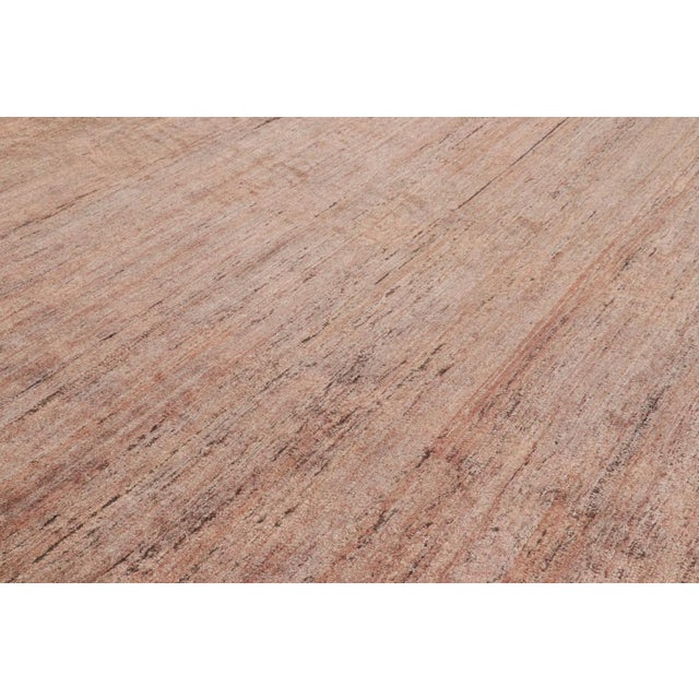 Contemporary Rug & Kilim’s Modern Textural Rug With Peach Pink and Beige Tones and Striae For Sale - Image 3 of 8