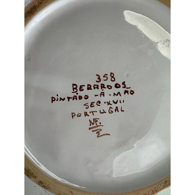 This is a mid-century vintage hand painted Portuguese serving bowl. The serving bowl features beautiful hand painted...