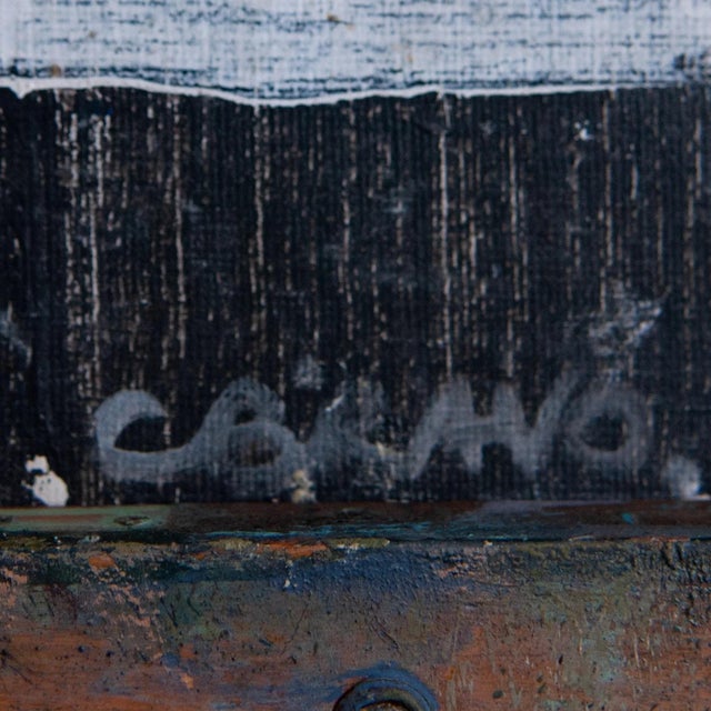 C Bravo, Expressionist Composition, 1990s, Oil on Canvas For Sale - Image 6 of 7