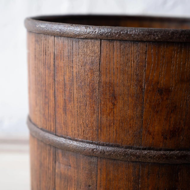 Asian Iron and Wood Bucket, 19th Century For Sale - Image 4 of 8