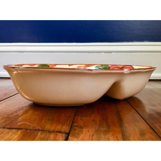 Franciscan China Vintage Franciscan Apple Divided Bowl For Sale - Image 4 of 10