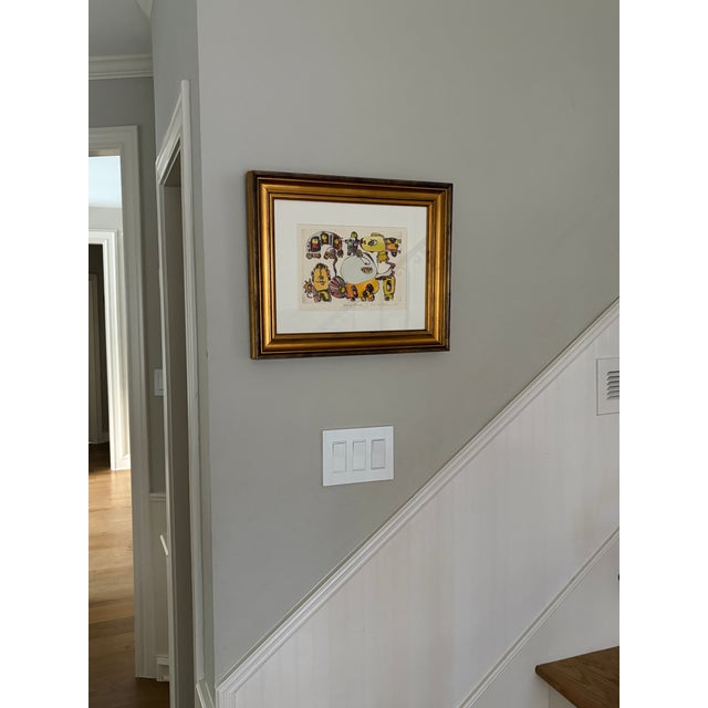 1970s Whimsical Modern Artwork “Funny Days” by Edelstein Signed 1978 – Framed Figurative Illustration For Sale In Houston - Image 6 of 9