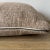 Mid-Century Modern Heavy Textured Linen Lumbar Pillow in Bejmat Brown With Down Insert For Sale - Image 3 of 4