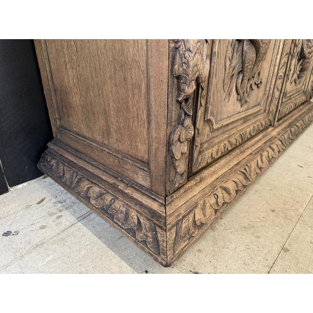 French Carved Oak Hunting Sideboard, 1860 For Sale - Image 18 of 18