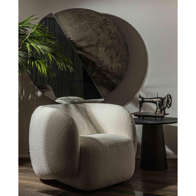 Orizzonte 55120 Short Silver Oval Mirror by Disain1971 For Sale - Image 4 of 7