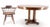 Heritage-Henredon Baker Round Racetrack Single Pedestal Base Two Leave Fruitwood Dining Table For Sale - Image 4 of 11
