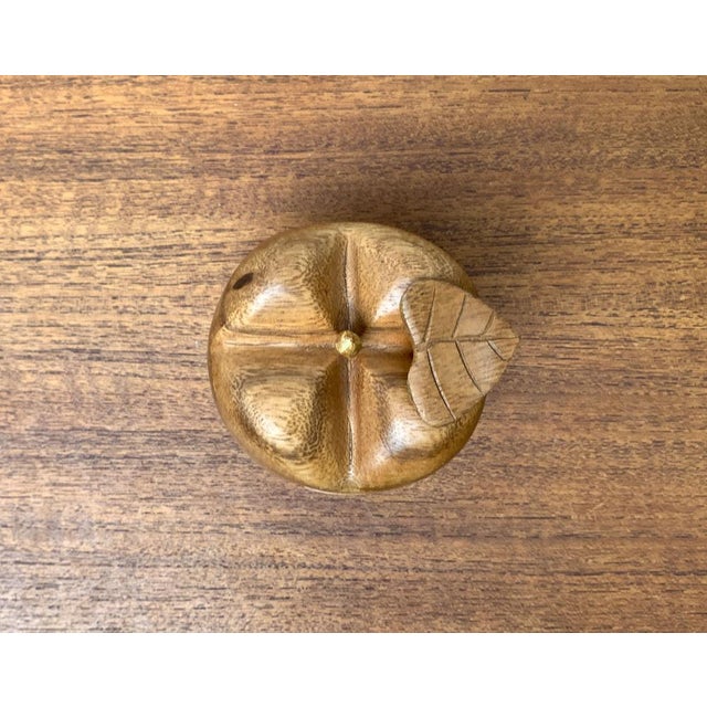 Vintage Teak Apple Shaped Secret Box, 1970s For Sale - Image 15 of 17