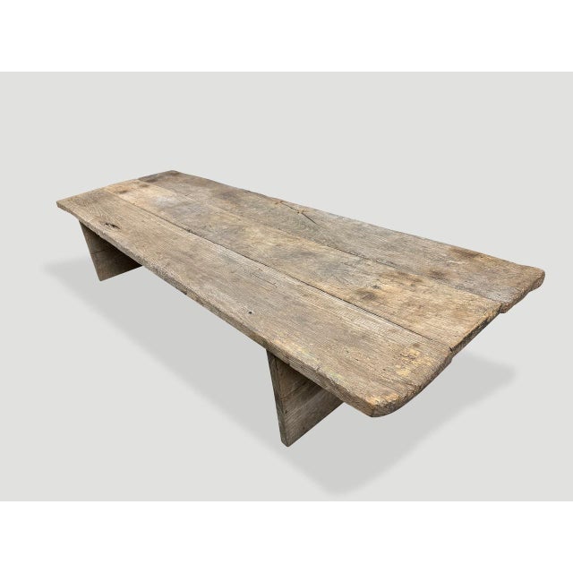 Brown Andrianna Shamaris Wabi Sabi Teak Wood Coffee Table For Sale - Image 8 of 18
