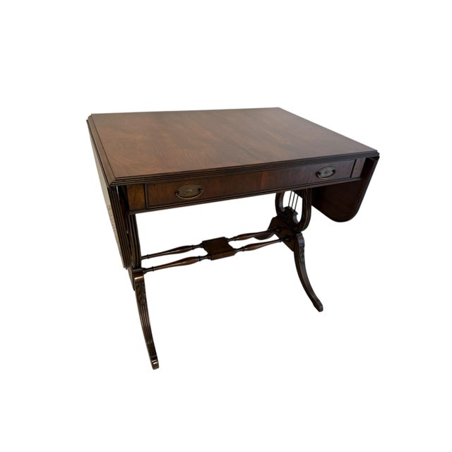 Traditional 1920s Robert W Irwin Harp Table For Sale - Image 3 of 17