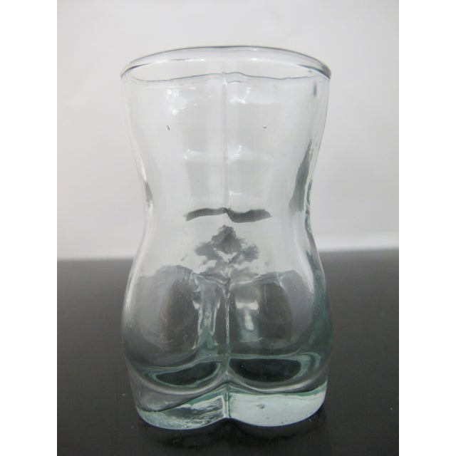 Glass Nude Male Torso Anatomically Correct Clear Cocktail Party Shot Glass Set of 8 For Sale - Image 7 of 9