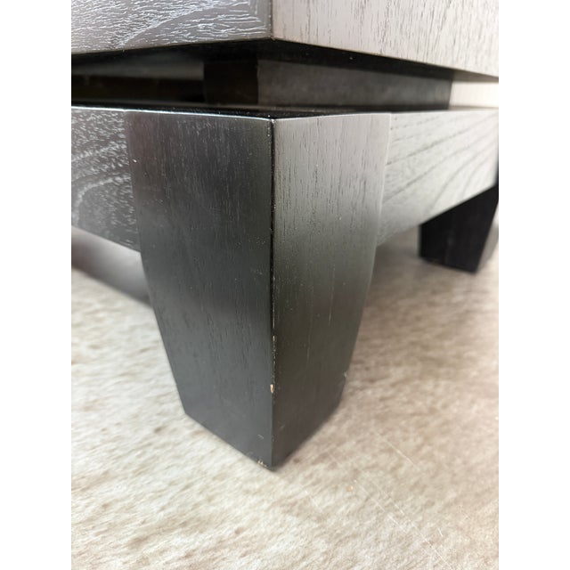 Wood Furniturologie Brooklyn Ebony Oak Wood Nightstand For Sale - Image 7 of 12