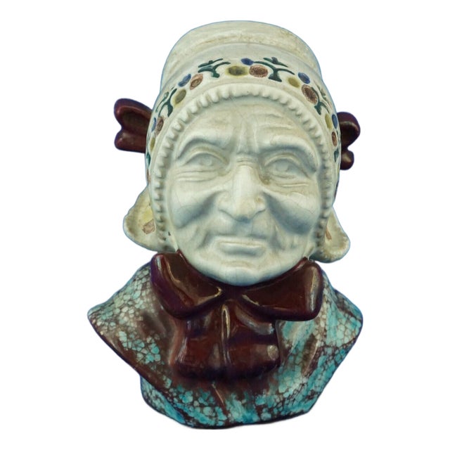 20th Century Ceramic Bust of Fisherman's Wife from Michael Andersen & Son, Denmark For Sale