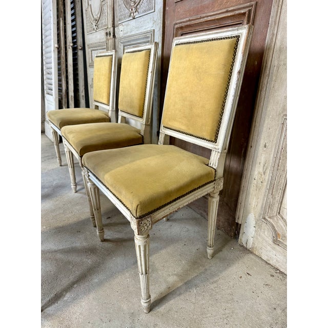 Louis XVI Style White Lacquered Chairs, 1900s, Set of 6 For Sale - Image 6 of 14