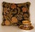 19th Century 19th Century French Needlepoint Pillow Throw Cushion Floral Dark Blue Hand Crafted For Sale - Image 5 of 9