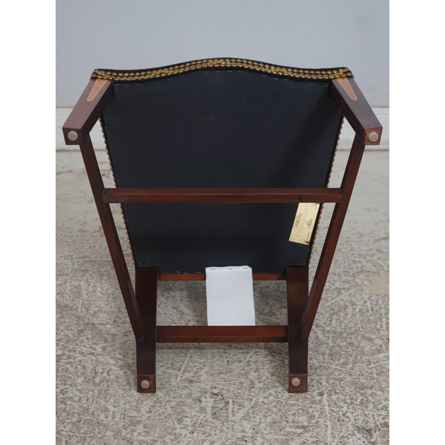 Set of 6 Baker Inlaid Mahogany Norfolk Hepplewhite Dining Room Chairs For Sale - Image 16 of 18