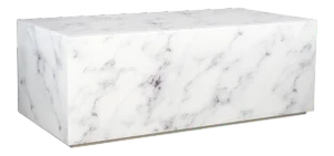 Matteo Marble Design Block Coffee Table, White