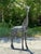 Vintage Boho Monumental Patinated Bronze Giraffe Sculpture For Sale In West Palm - Image 6 of 11
