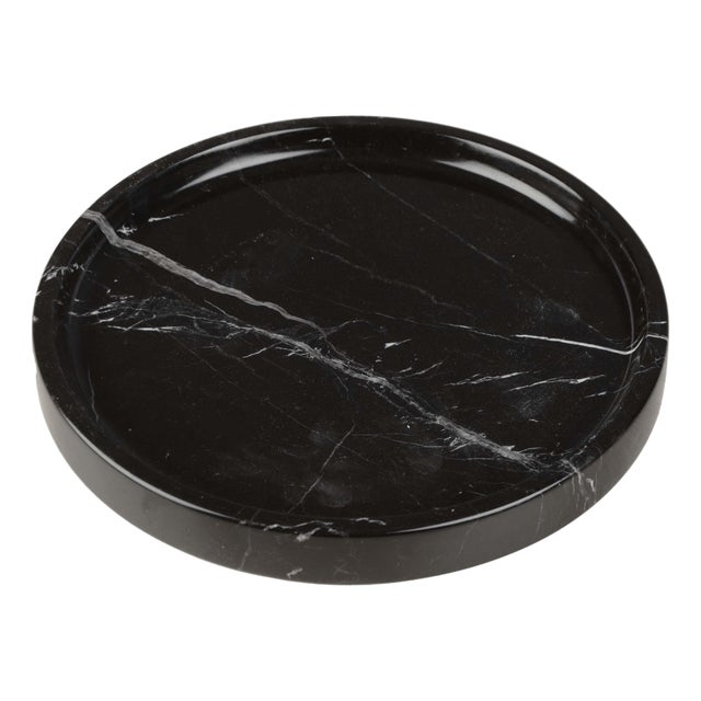 Black Marble Vanda Tray by Nina Magon For Sale