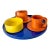 Mid-Century Modern Colorful Assembled Group of Heller Dishware by Massimo Vignelli For Sale