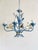 Vintage five-light floral chandelier by Schuller, Spain, model 8011, dating from the 1990s. Painted steel with sculpted...