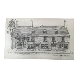 “The Post Office, Woodstock” Vintage Original Pencil