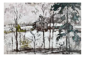 Magdalena Spasowicz, Landscape, Oil on Cardboard, 2005