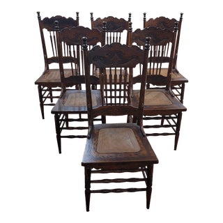 Set of 6 19th Century Rustic Dining Chairs For Sale