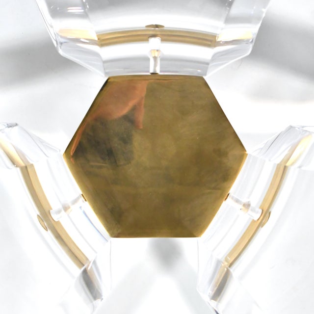 Lion in Frost Lion in Frost Lucite "Tri-Odyessy" Coffee Table For Sale - Image 4 of 9
