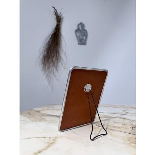 Silver Mid-Century Modern Italian Aluminum Barber Shop Mirror, 1950s For Sale - Image 8 of 18