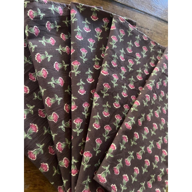 English 100% Cotton New Indian Napkins For Sale - Image 3 of 5