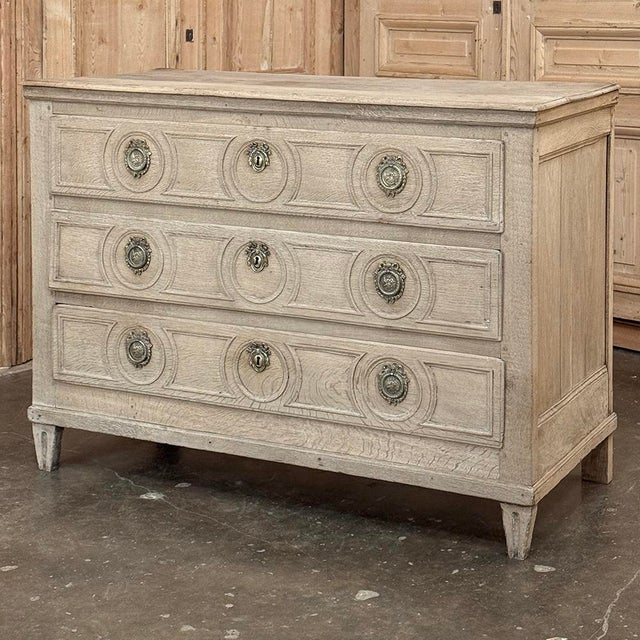18th Century French Louis XVI Period Commode in Stripped Oak recalls a time when closets were non-existent, and commodes...