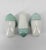 Wall light in blue green aqua porcelain and opaline glass shades were designed by the German designer Wilhelm Wagenfeld,...