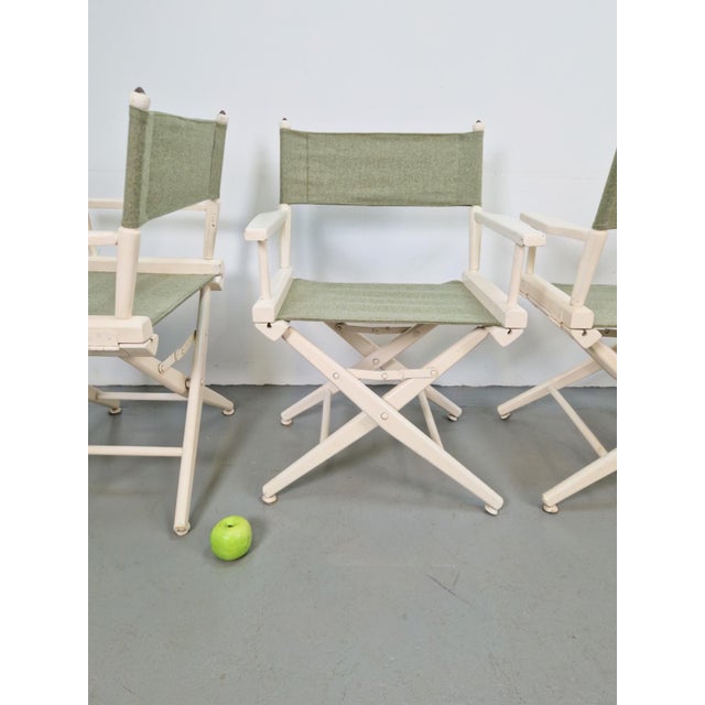 Vintage Wooden Director's Folding Chairs, 1960s, Set of 4 For Sale - Image 10 of 12