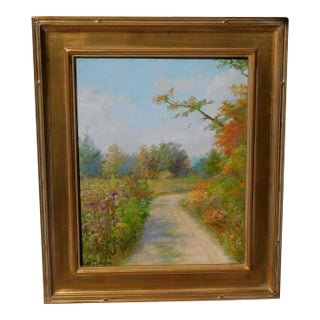 Vintage Signed Impressionist Oil Painting For Sale