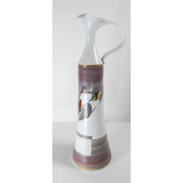 We are selling this great mid-century style porcelain vase. This vase has nice late 70-80s design with nice painted...