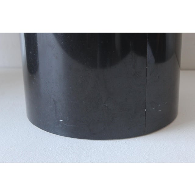 1980s Milano Memphis Style Circular Black Lacquered Painted Mushroom Nesting Side Tables - A Pair For Sale - Image 12 of 17