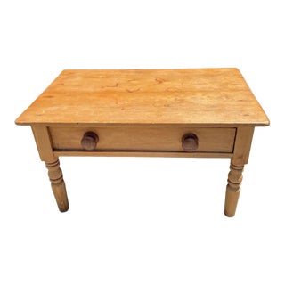 Antique English Pine Coffee Table For Sale