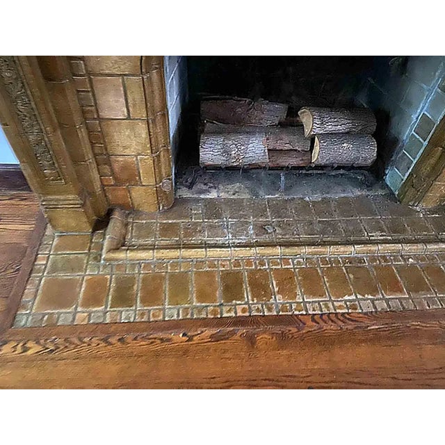 Arts & Crafts Antique Tile Mantel by Batchelder Tile Company - Arts and Crafts Style For Sale - Image 3 of 5