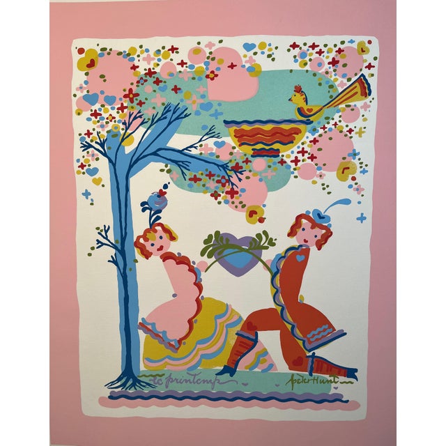 Peter Hunt Print LePrintemps (Spring) Signed Silkscreen