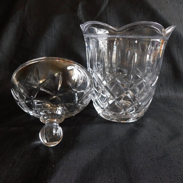 1950s 1950s Cut Crystal Biscuit Barrel With Lid For Sale - Image 5 of 6