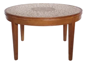1960s Mid-Century Modern Tiled Top Cherry Coffee Table