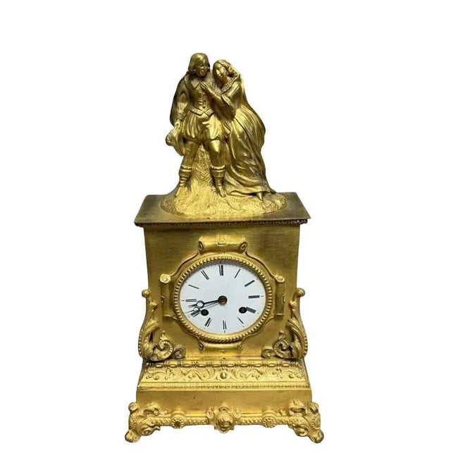 Charles X Gilt Bronze Clock, 1820 For Sale - Image 5 of 7