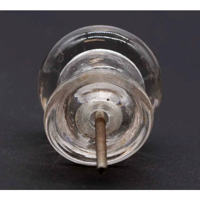 Mid 20th Century Pair of Vintage 2 In. Clear Glass Drawer Cabinet Knobs For Sale - Image 5 of 5