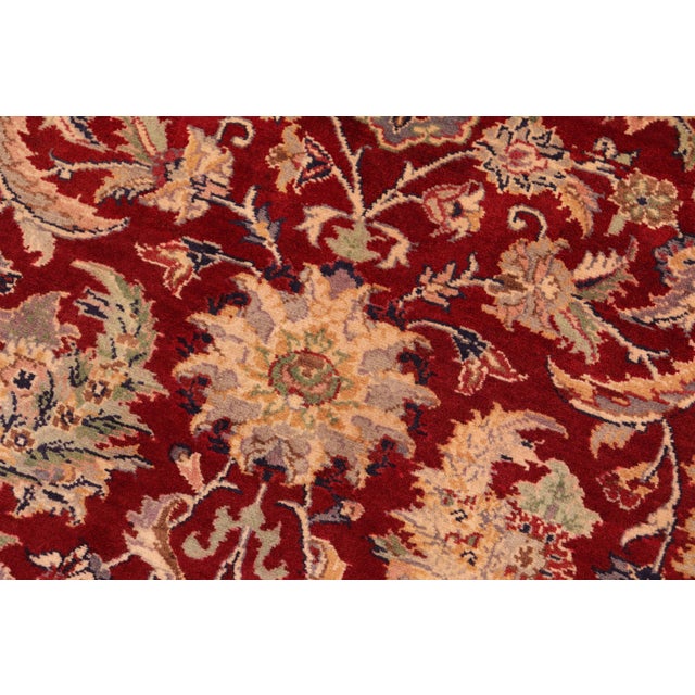 Shabby Chic Shabby Chic 1990's Pak-Persian Red/Blue Wool Rug - 6'1'' X 8'10'' For Sale - Image 3 of 9